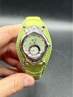 Oakley Jury Polished/Green Dial Womens Watch New